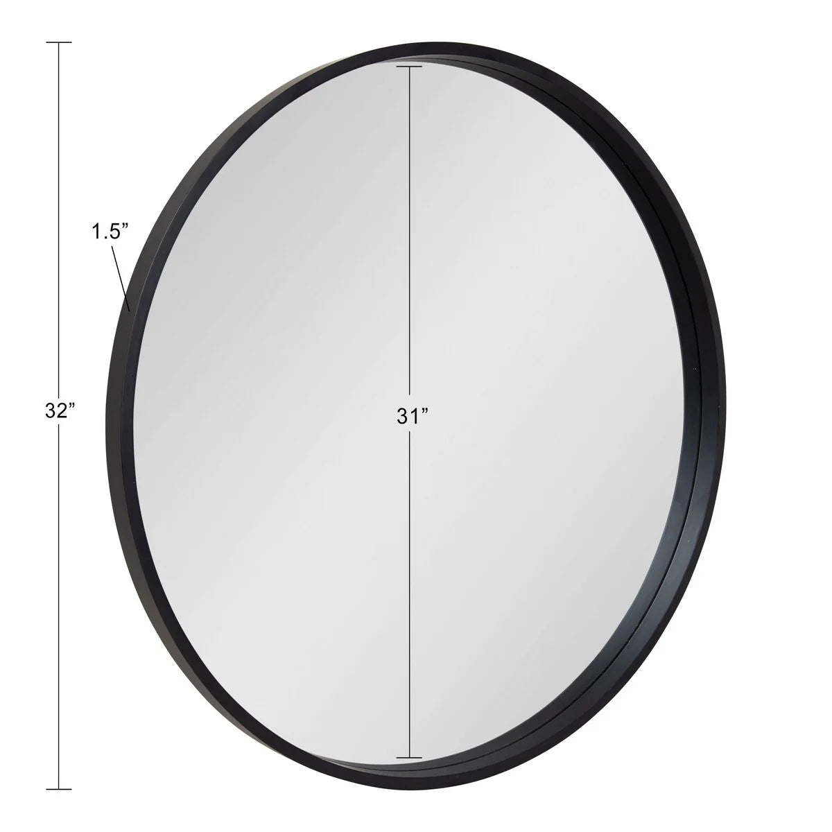 Round Wood Accent Wall Mirror, Modern Decorative Wooden Frame Mirror for Living Room, Bedroom and Entryway