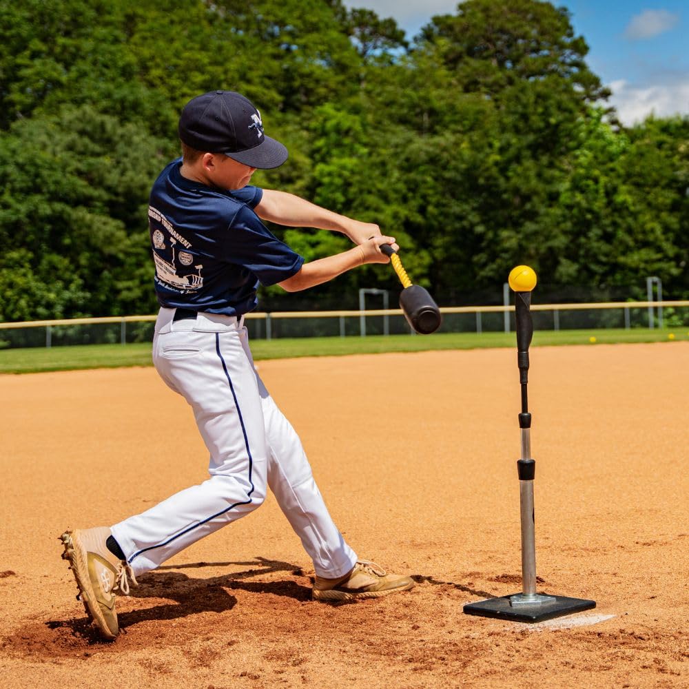 Swing Trainer with 12 Soft Balls, Baseball and Softball Batting Practice Training Set