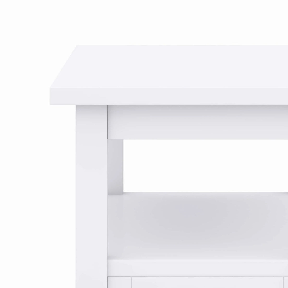 14" Wide Solid Wood Narrow Side Table, Rectangle Transitional Style Accent Table