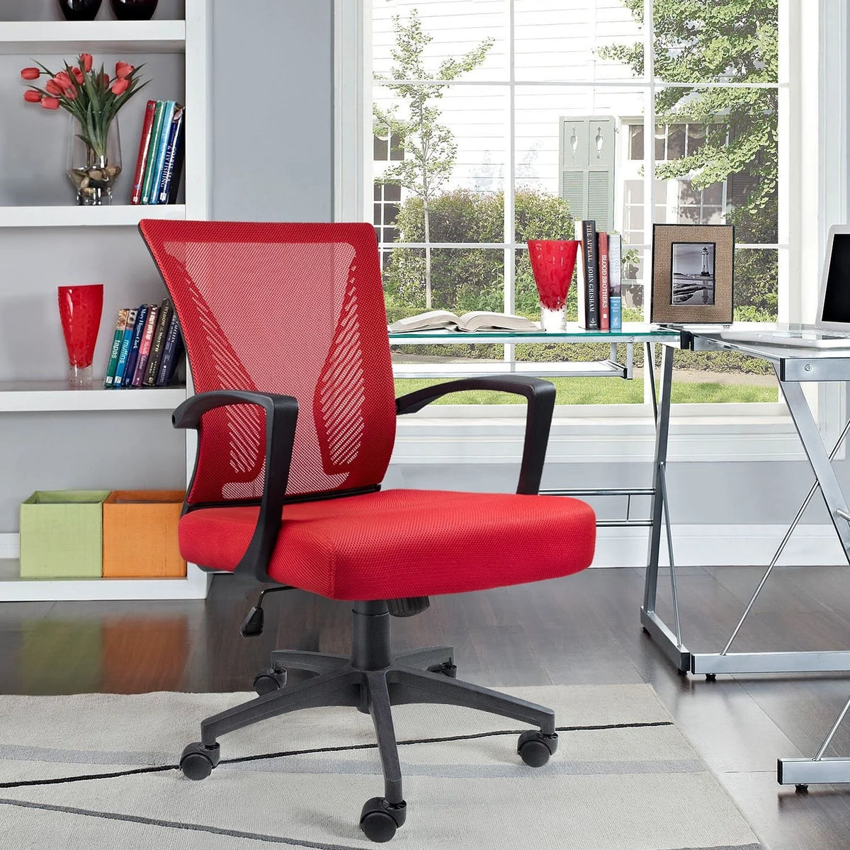 Ergonomic Mesh Office Chair with Lumbar Support, Breathable Computer Desk Chair
