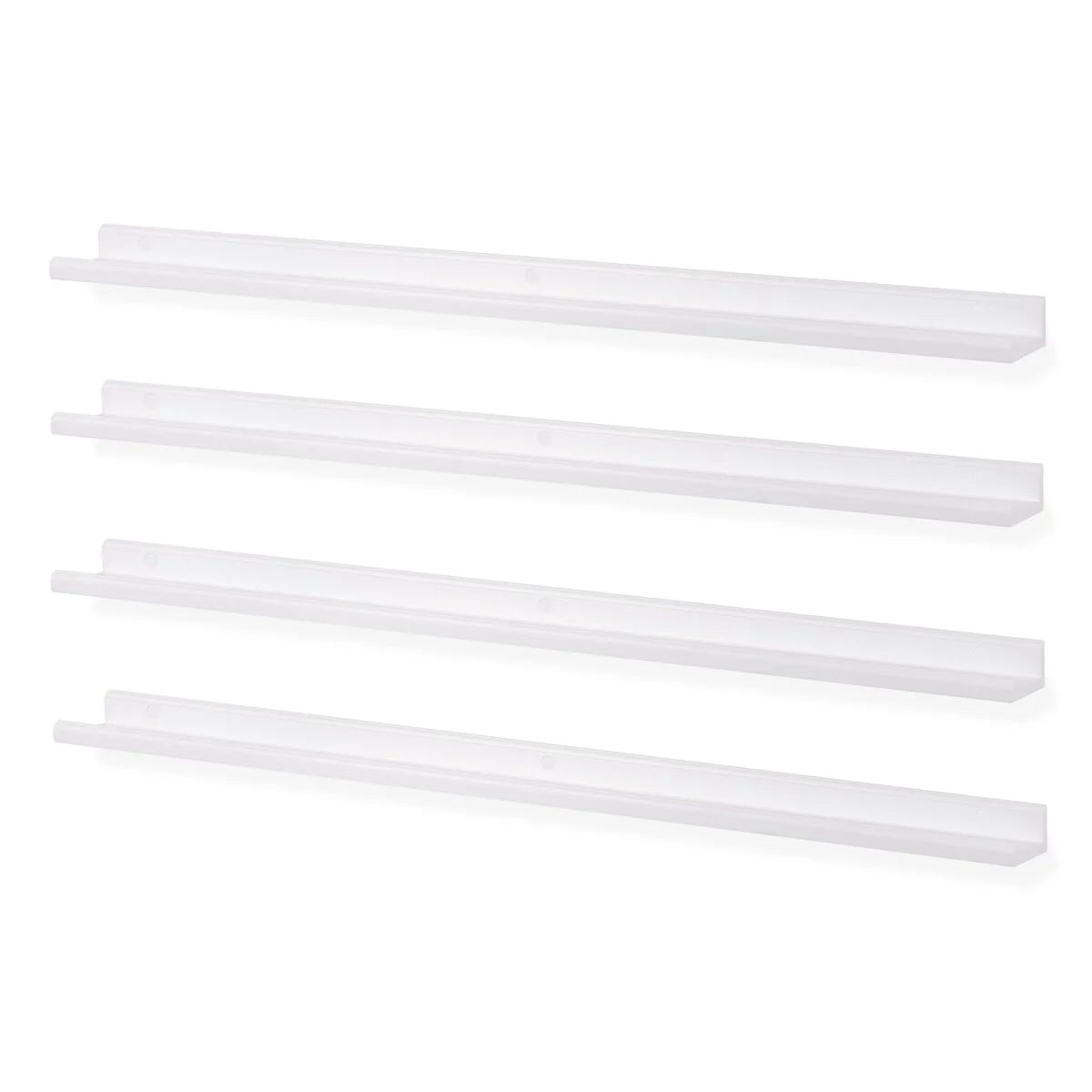 Set of 4 Floating Wall Shelves, 46 Inch Picture Ledge Display Shelves for Photos, Artwork and Home Decor