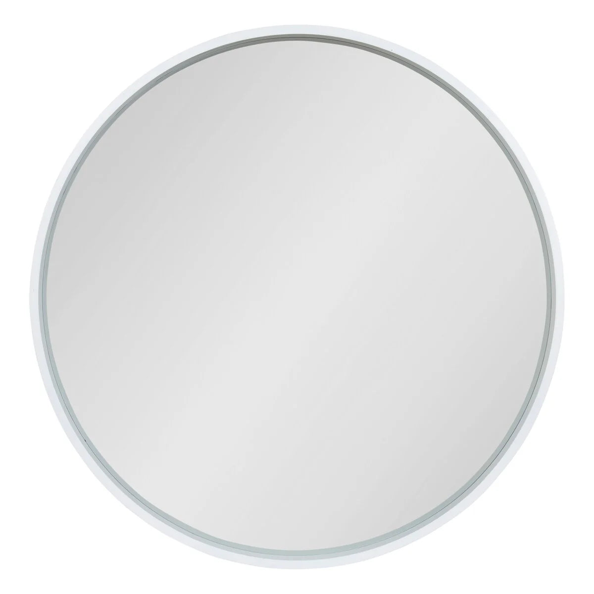 Round Wood Accent Wall Mirror, Modern Decorative Wooden Frame Mirror for Living Room, Bedroom and Entryway