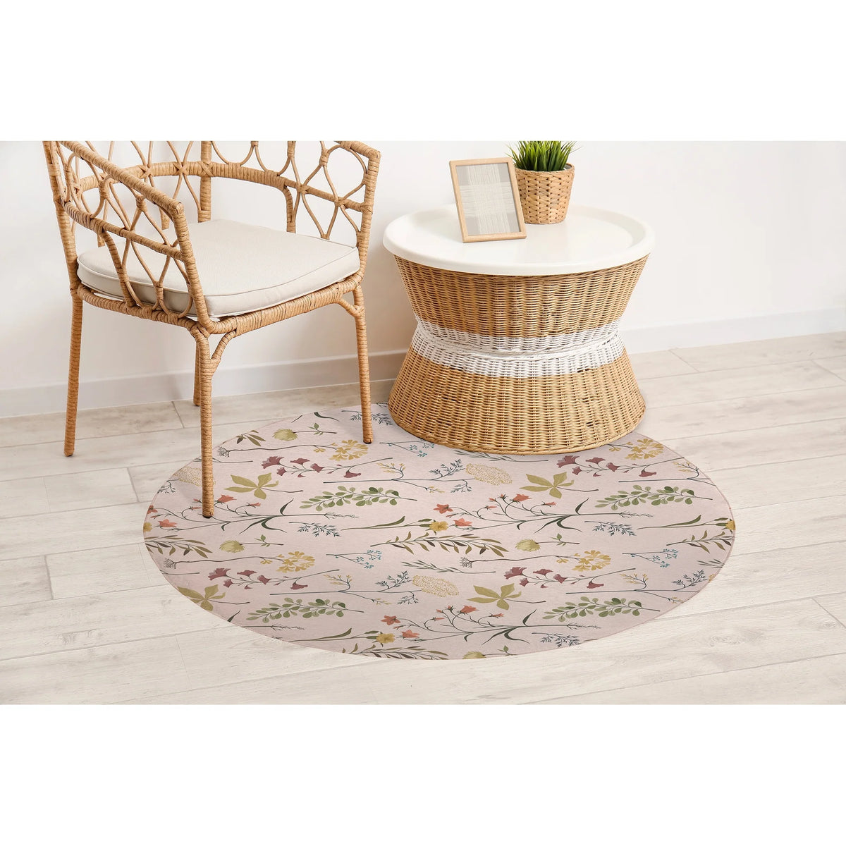 Fall Botanical Floral Kitchen Mat, Decorative Anti Fatigue Non Slip Floor Rug for Kitchen and Home Decor