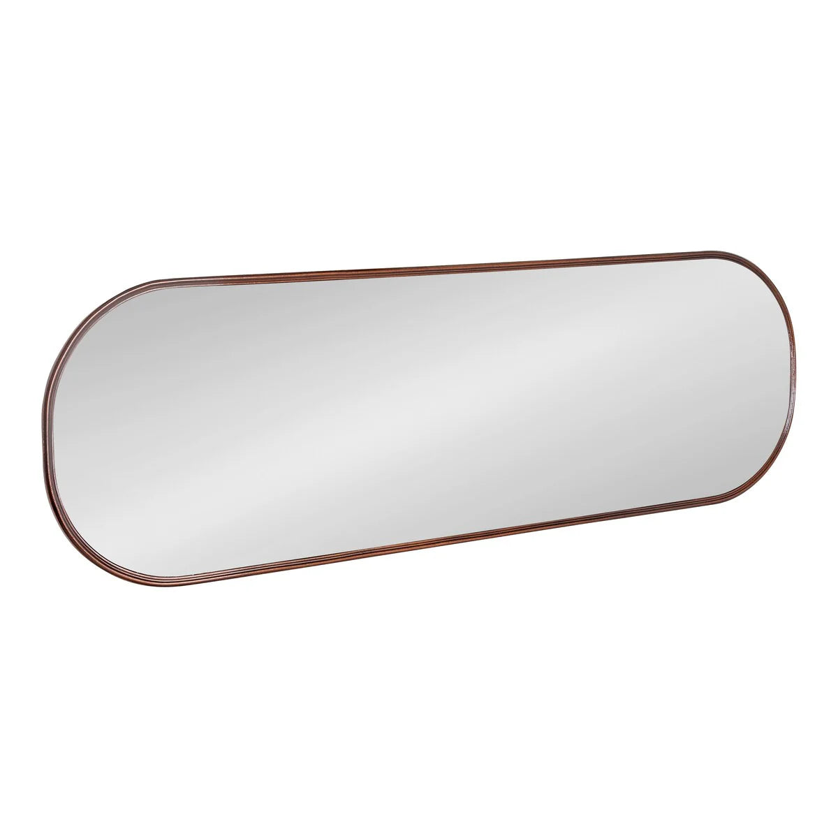 Modern Capsule Framed Wall Mirror, Decorative Oval Accent Mirror for Living Room, Bedroom and Entryway