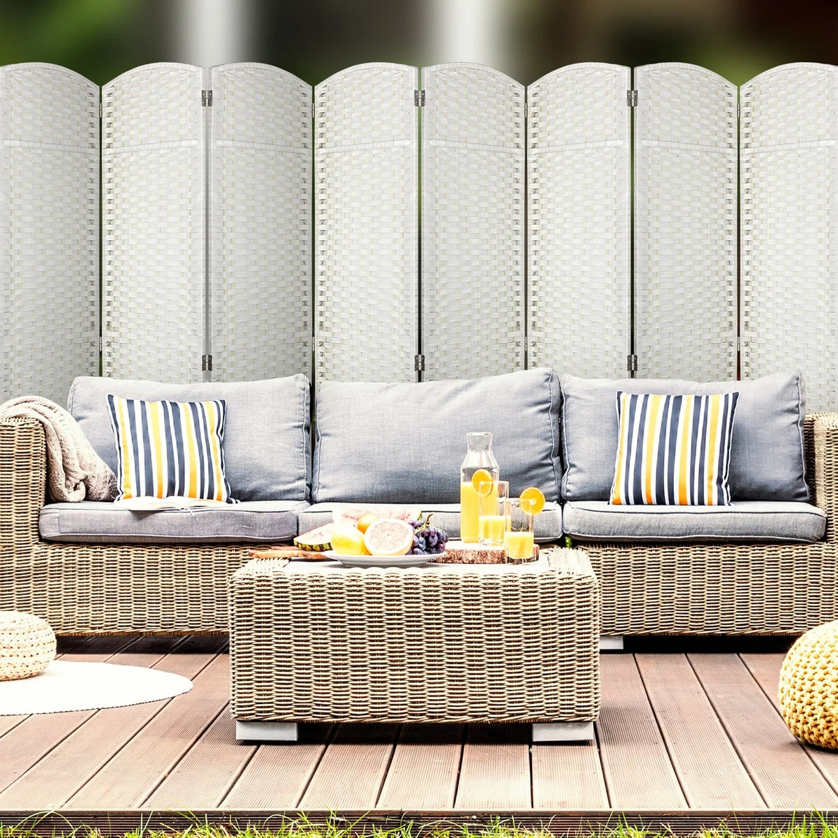 Tall Folding Room Divider Screen, Portable Privacy Partition Wall Panel for Bedroom, Living Room and Office