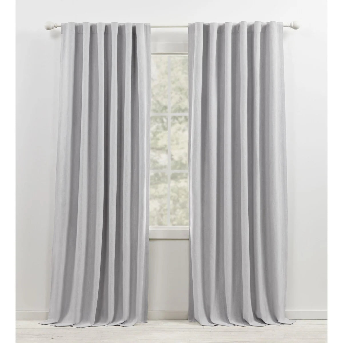 Blackout Curtain Single Panel, Back Tab and Rod Pocket Window Curtain