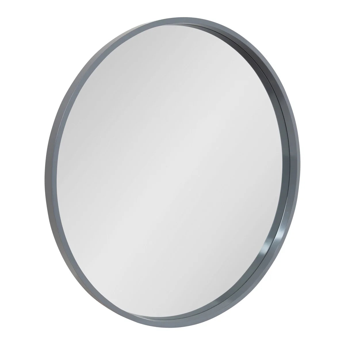 Round Wood Accent Wall Mirror, Modern Decorative Wooden Frame Mirror for Living Room, Bedroom and Entryway