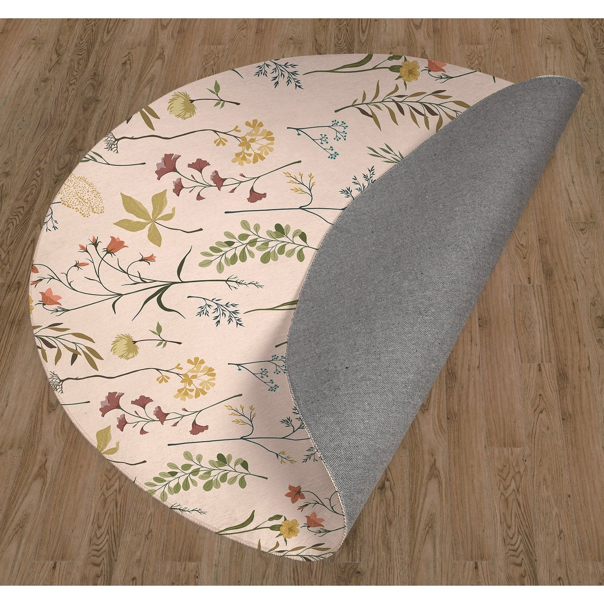 Fall Botanical Floral Kitchen Mat, Decorative Anti Fatigue Non Slip Floor Rug for Kitchen and Home Decor