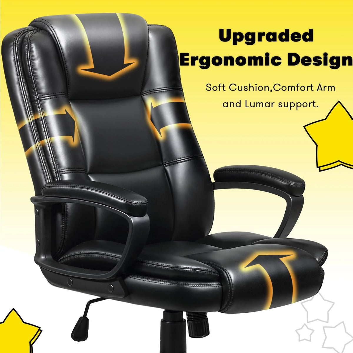 Big and Tall Home Office Chair, Heavy Duty Ergonomic Computer Desk Chair for Home and Work