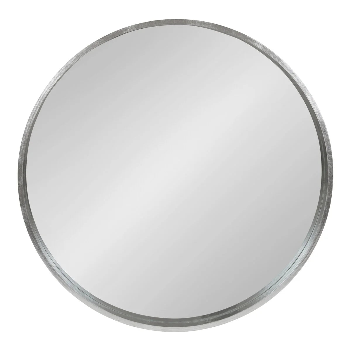 Round Wood Accent Wall Mirror, Modern Decorative Wooden Frame Mirror for Living Room, Bedroom and Entryway
