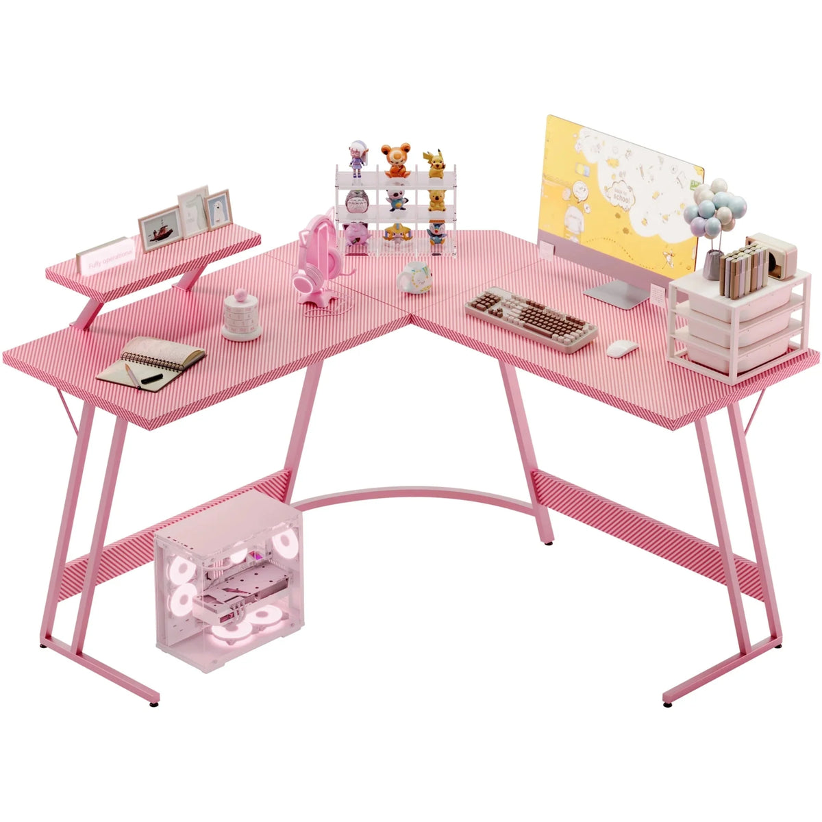 L-Shaped Gaming Desk, Computer Corner Desk and Office Writing Desk for Home