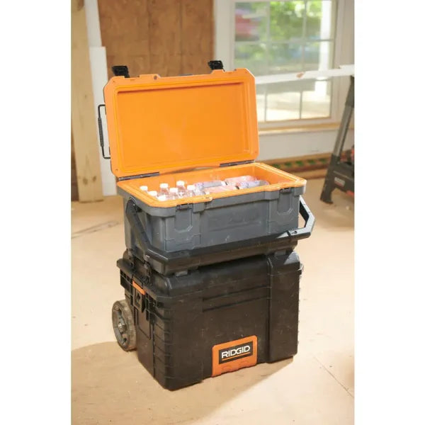 27Qt Cold Box �� High-Impact Resin Cooler with Carry Handle