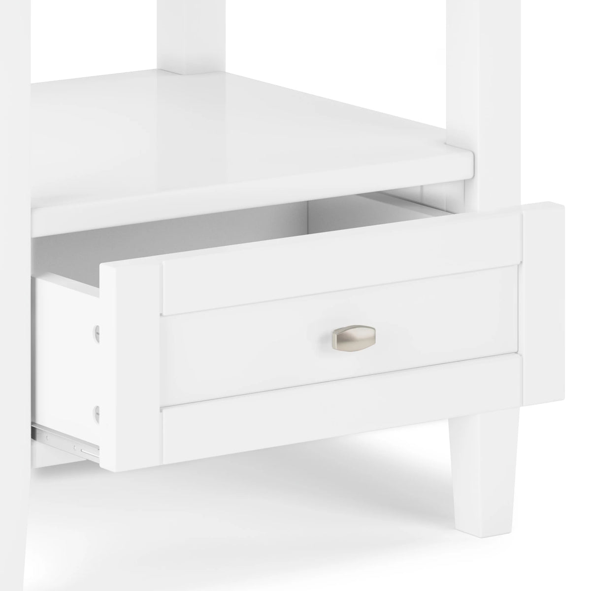20 Inch Wide Solid Wood Rectangle End Table, Transitional Side Table