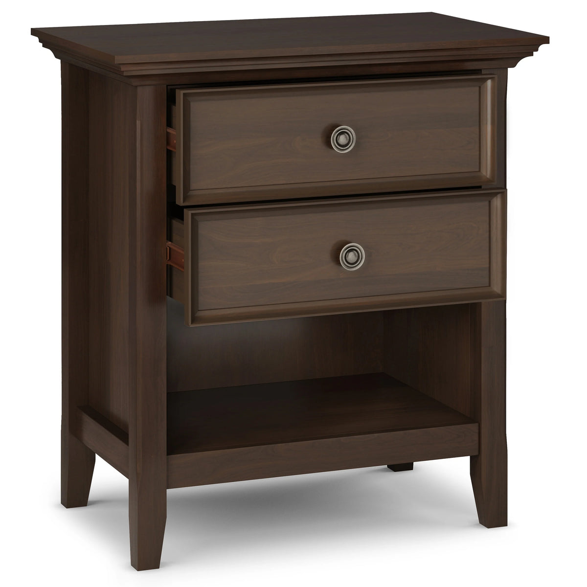 24 Inch Wide Solid Wood Nightstand, Bedside Table and Bedroom End Table