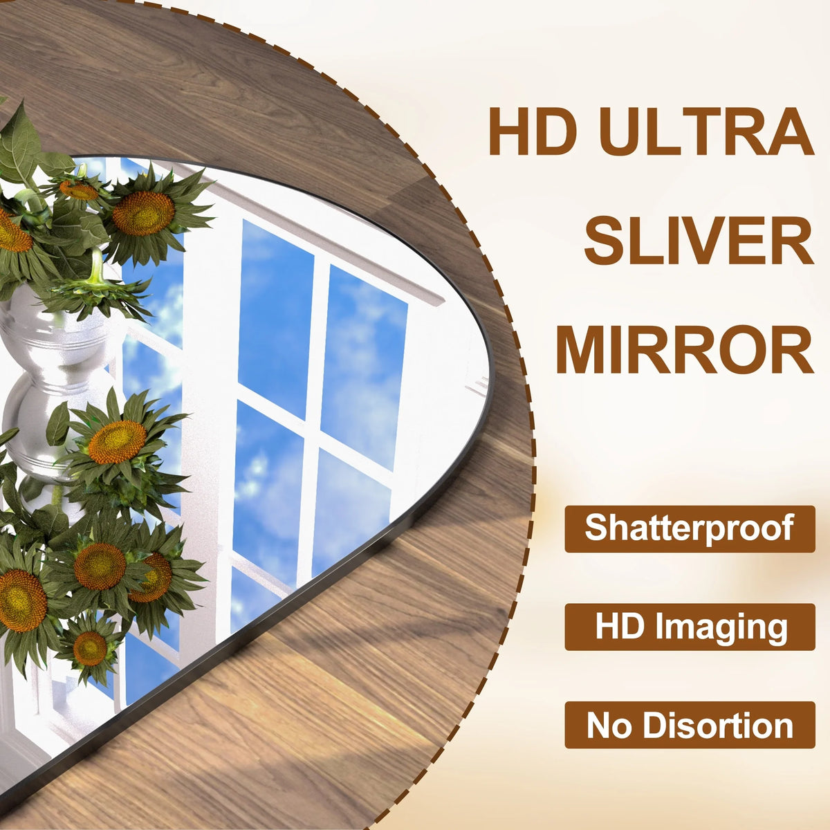 Modern Arched Full Length Floor Mirror, Aluminum Alloy Frame Standing Full Body Mirror