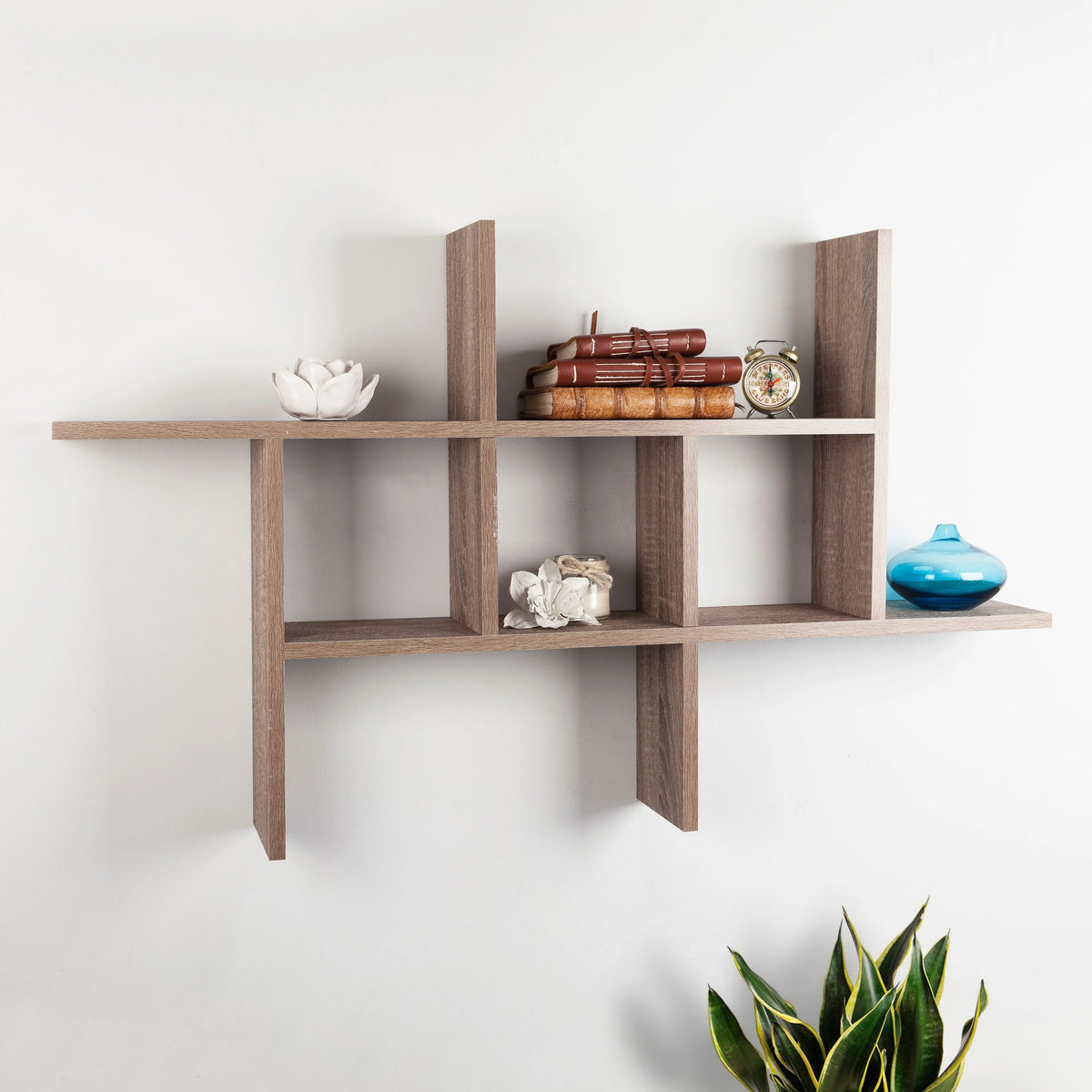 Cantilever Floating Wall Shelf, Modern Decorative Display Shelf for Living Room, Bedroom and Home Storage