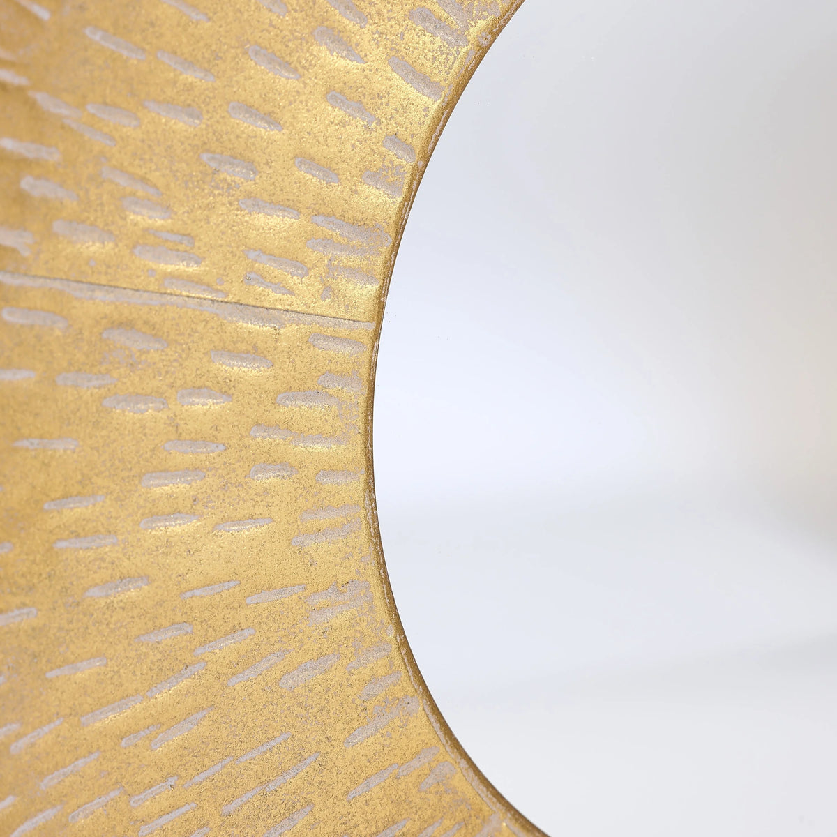 3-Piece Gold Metal Round Wall Mirror Set, 22.25" Diameter x 2.36" Deep, Decorative Wall Mirrors