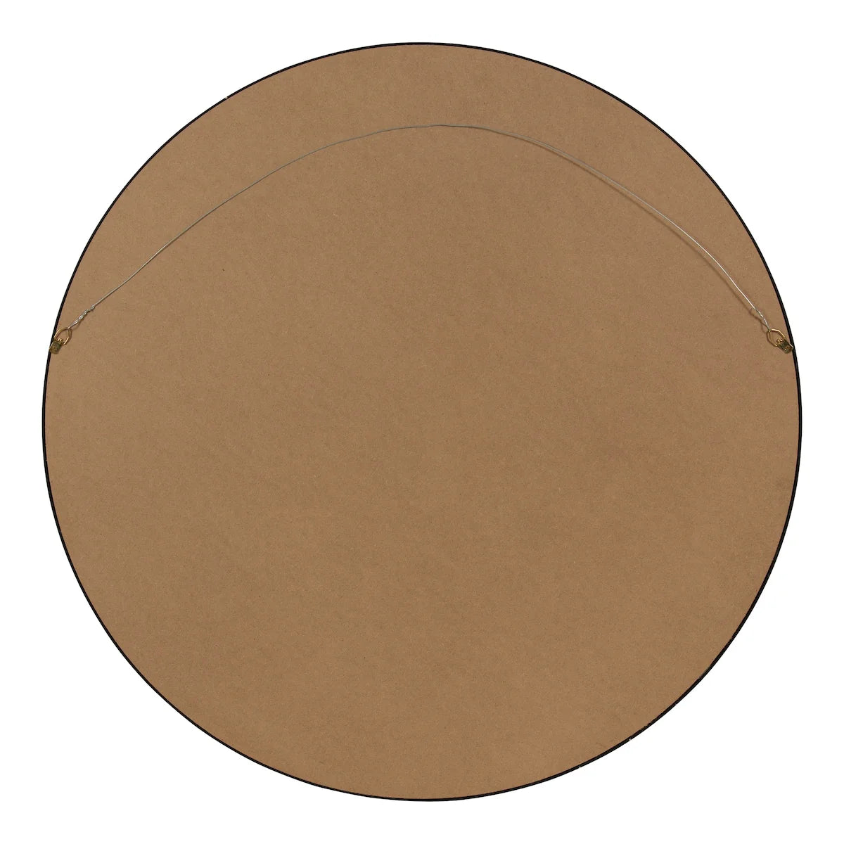 Round Wood Accent Wall Mirror, Modern Decorative Wooden Frame Mirror for Living Room, Bedroom and Entryway