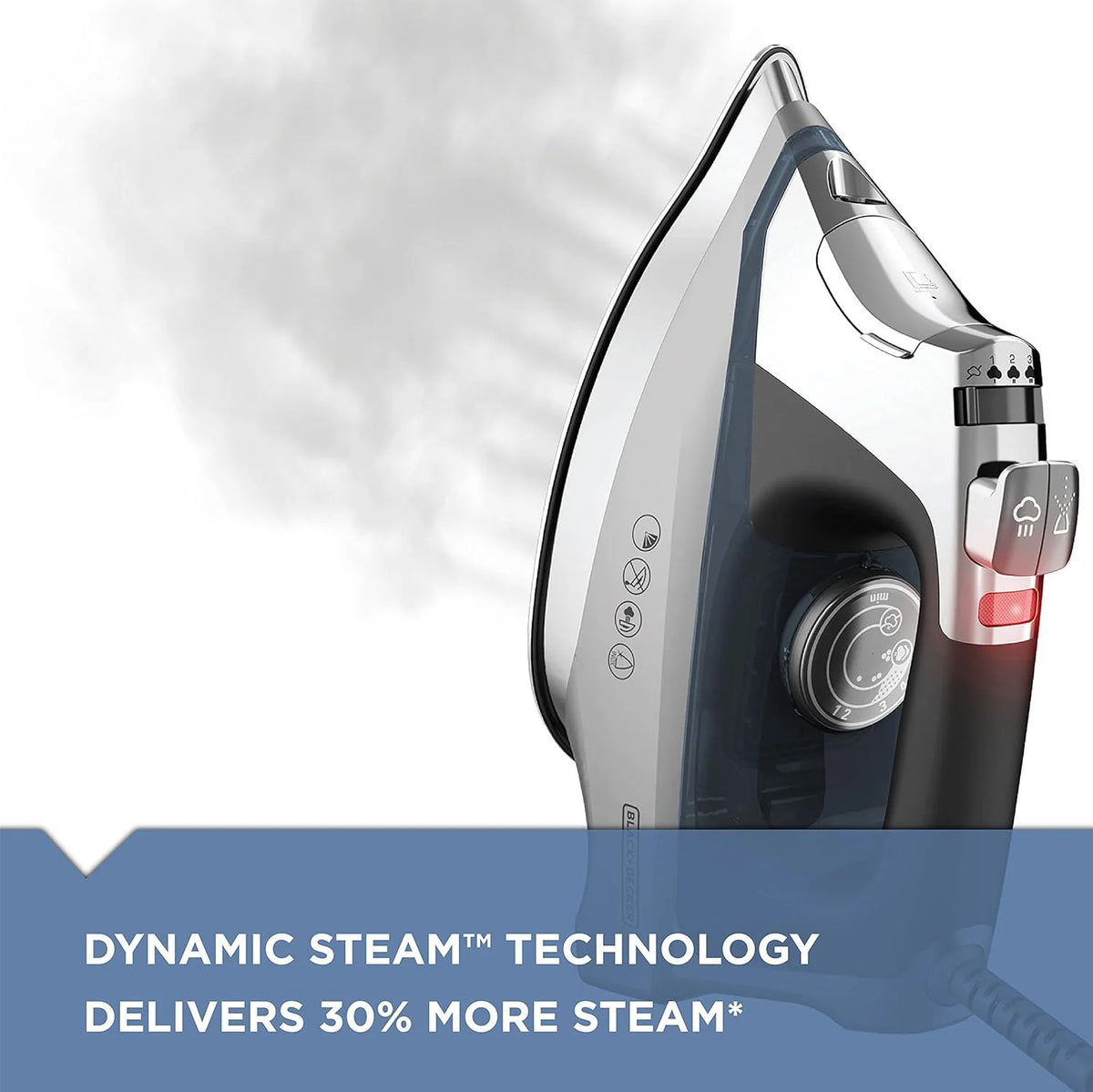 Professional Steam Iron for Clothes, Powerful High Steam Output Garment Iron for Home and Travel