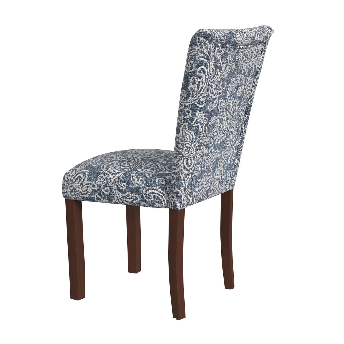 Set of 2 Upholstered Medallion Dining Chairs, Comfortable Parsons Style Chairs for Kitchen and Dining Room