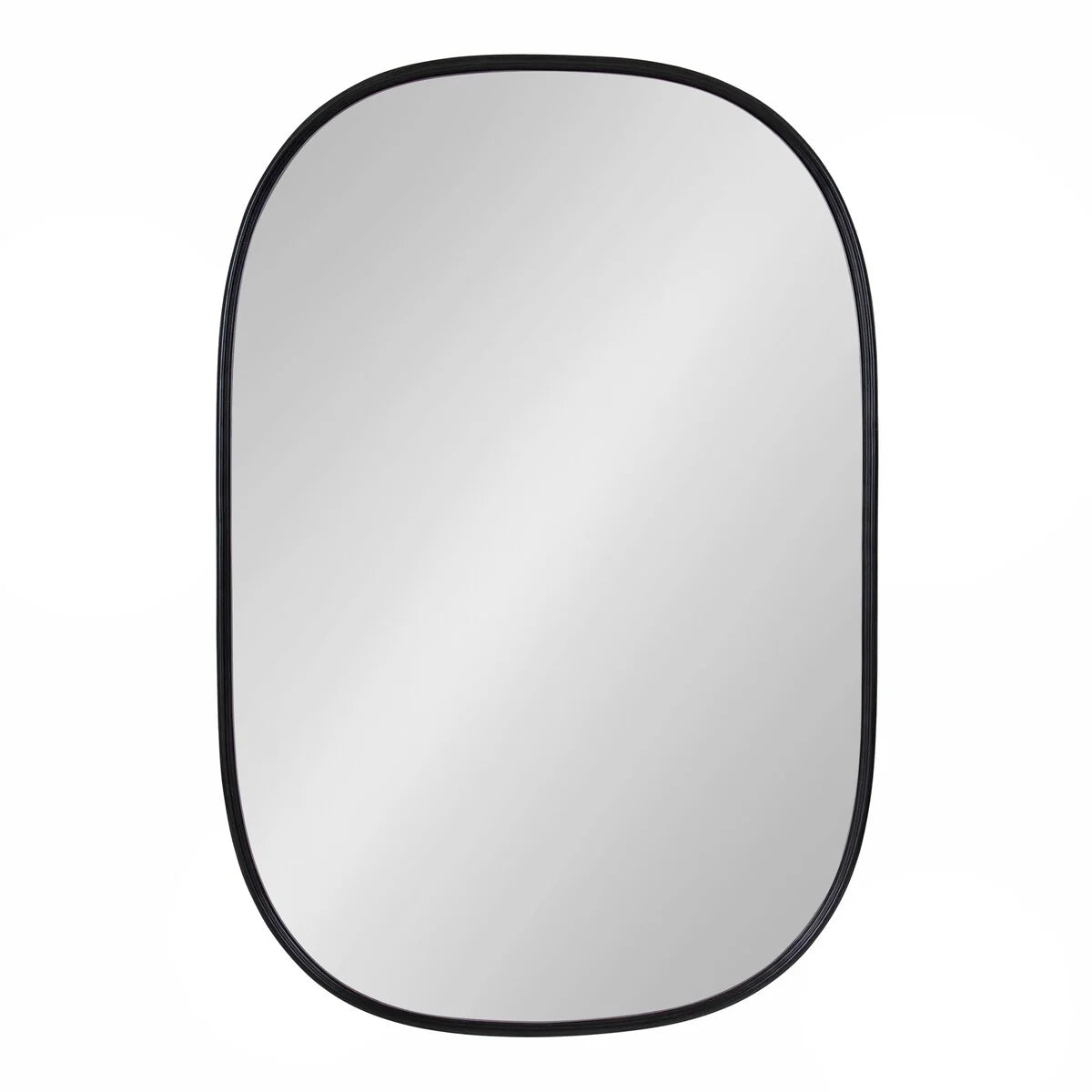 Modern Capsule Framed Wall Mirror, Decorative Oval Accent Mirror for Living Room, Bedroom and Entryway
