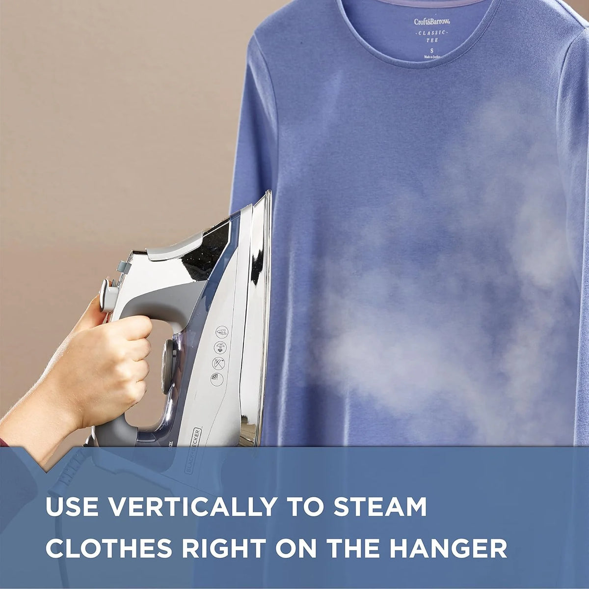 Professional Steam Iron for Clothes, Powerful High Steam Output Garment Iron for Home and Travel
