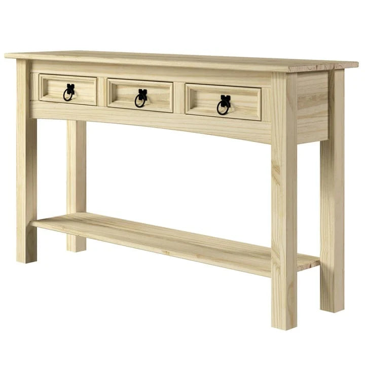 Wood Console Table with 3 Drawers, Entryway Hallway Storage and Display Table for Home