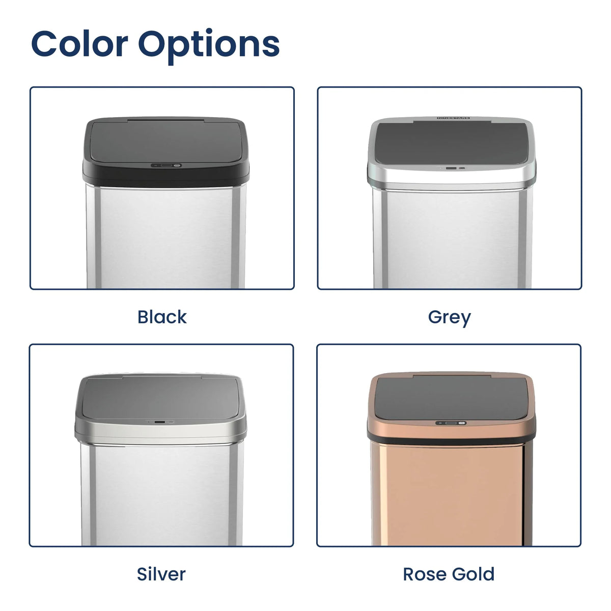 13 Gallon Touchless Motion Sensor Trash Can, Automatic Hands-Free Kitchen Garbage Bin with Sensor Lid
