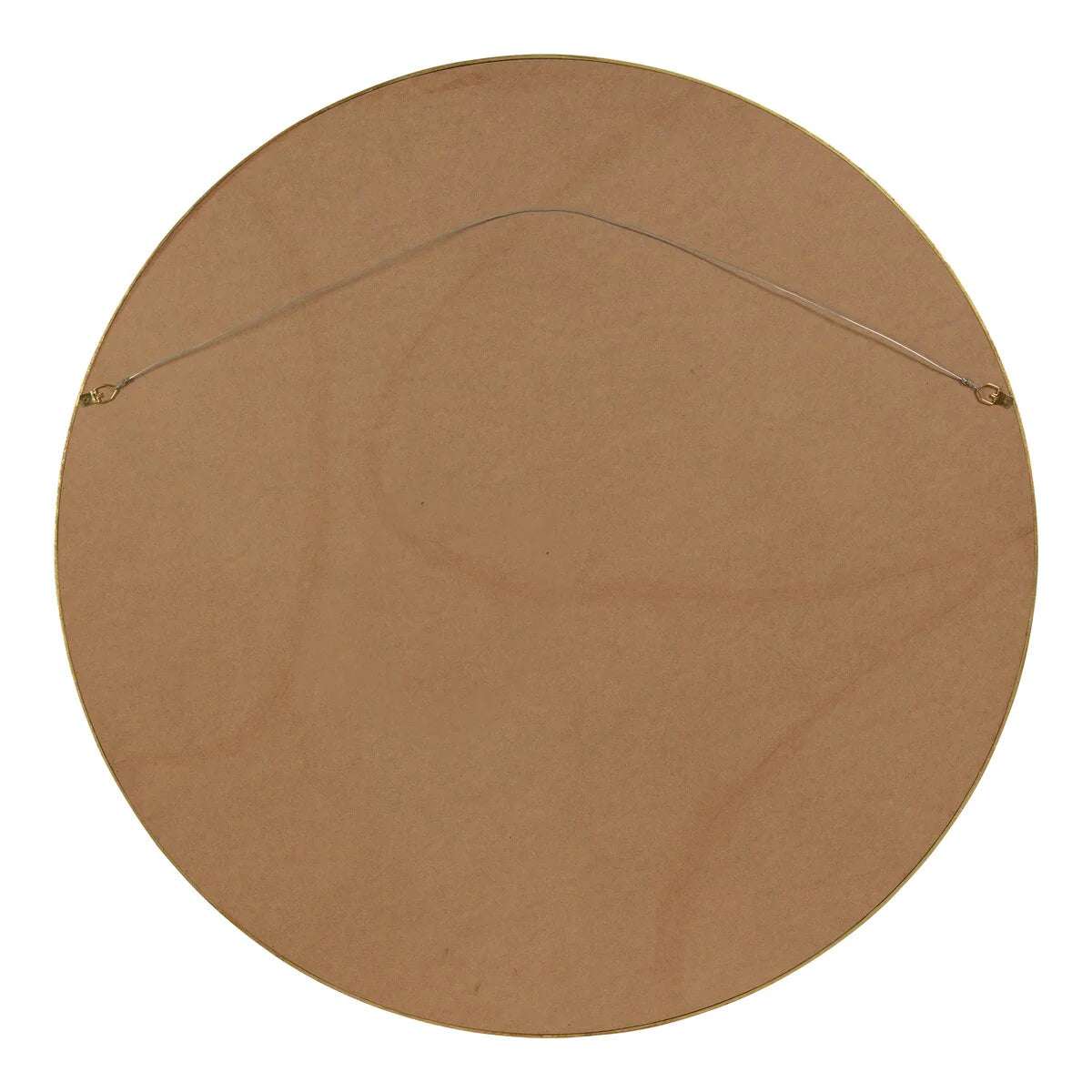 Round Wood Accent Wall Mirror, Modern Decorative Wooden Frame Mirror for Living Room, Bedroom and Entryway