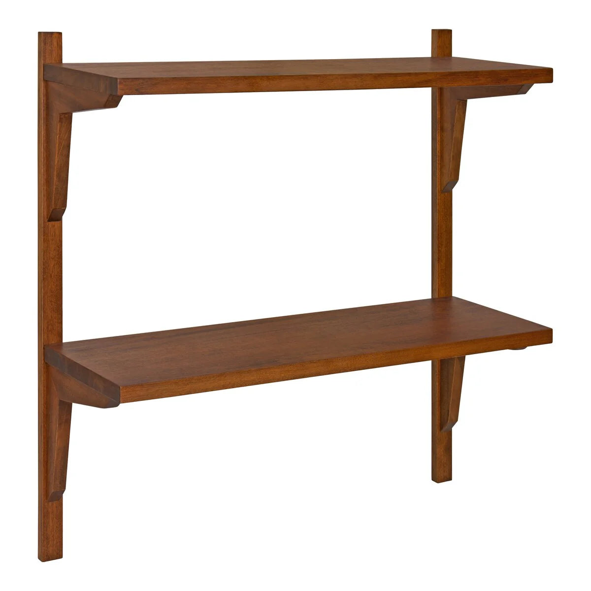 Mid-Century Wall Shelves, 24x8x24 Inch Decorative Wall Mounted Storage and Display Shelving for Home Decor