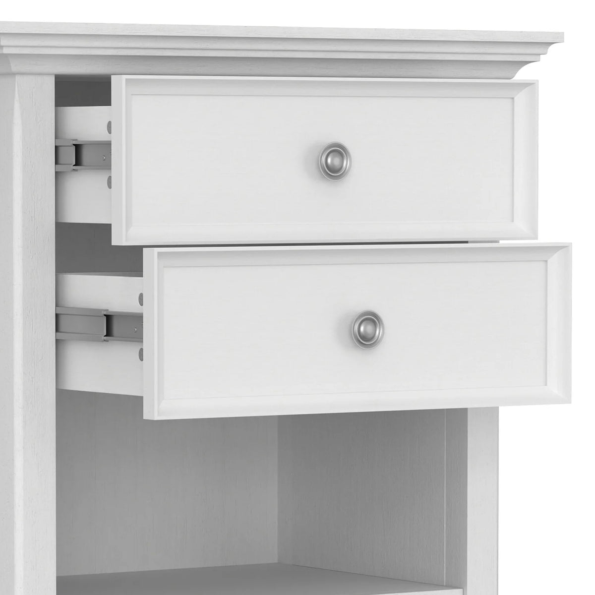 24 Inch Wide Solid Wood Nightstand, Bedside Table and Bedroom End Table