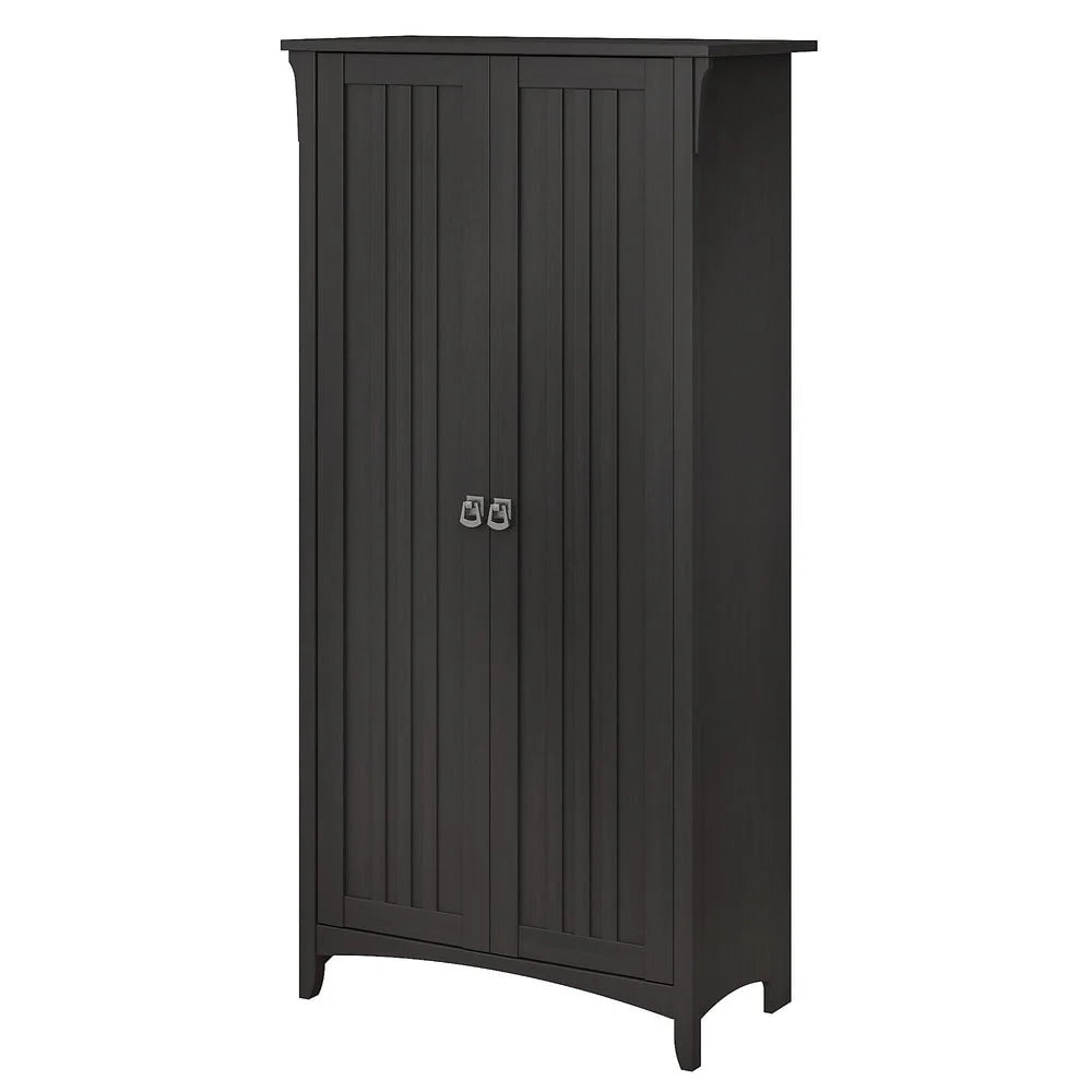 Tall Storage Cabinet with Doors, Freestanding Shelving Organizer with Adjustable Shelves for Home, Office and Living Room