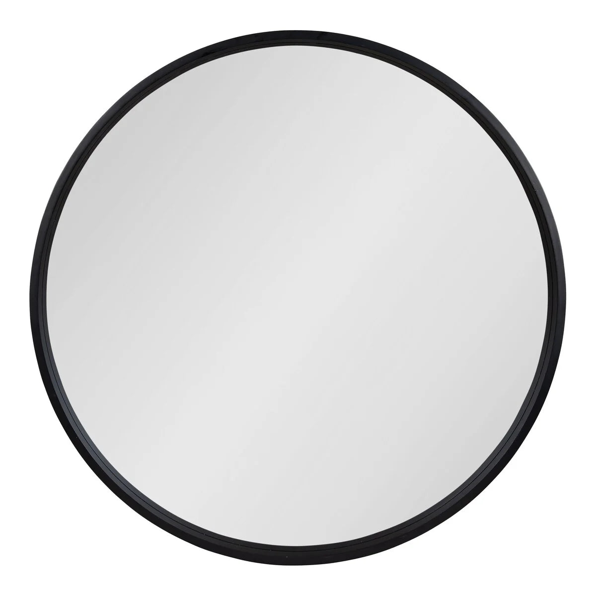 Round Wood Accent Wall Mirror, Modern Decorative Wooden Frame Mirror for Living Room, Bedroom and Entryway