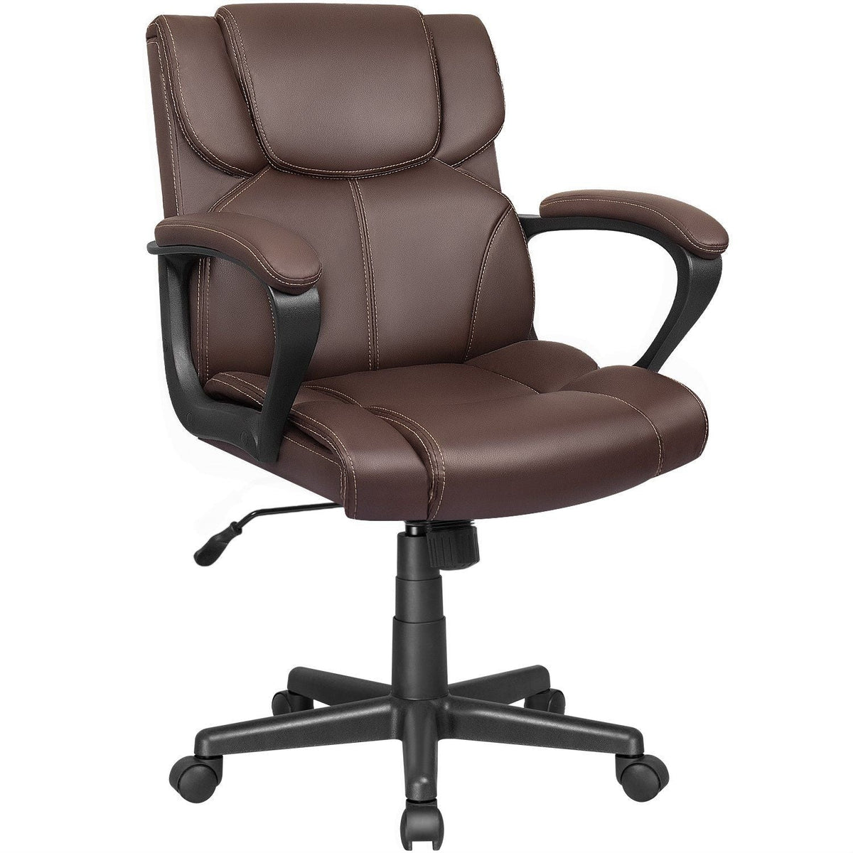 Mid Back Office Chair, Ergonomic Swivel Computer Task Chair for Home Office, Work and Study