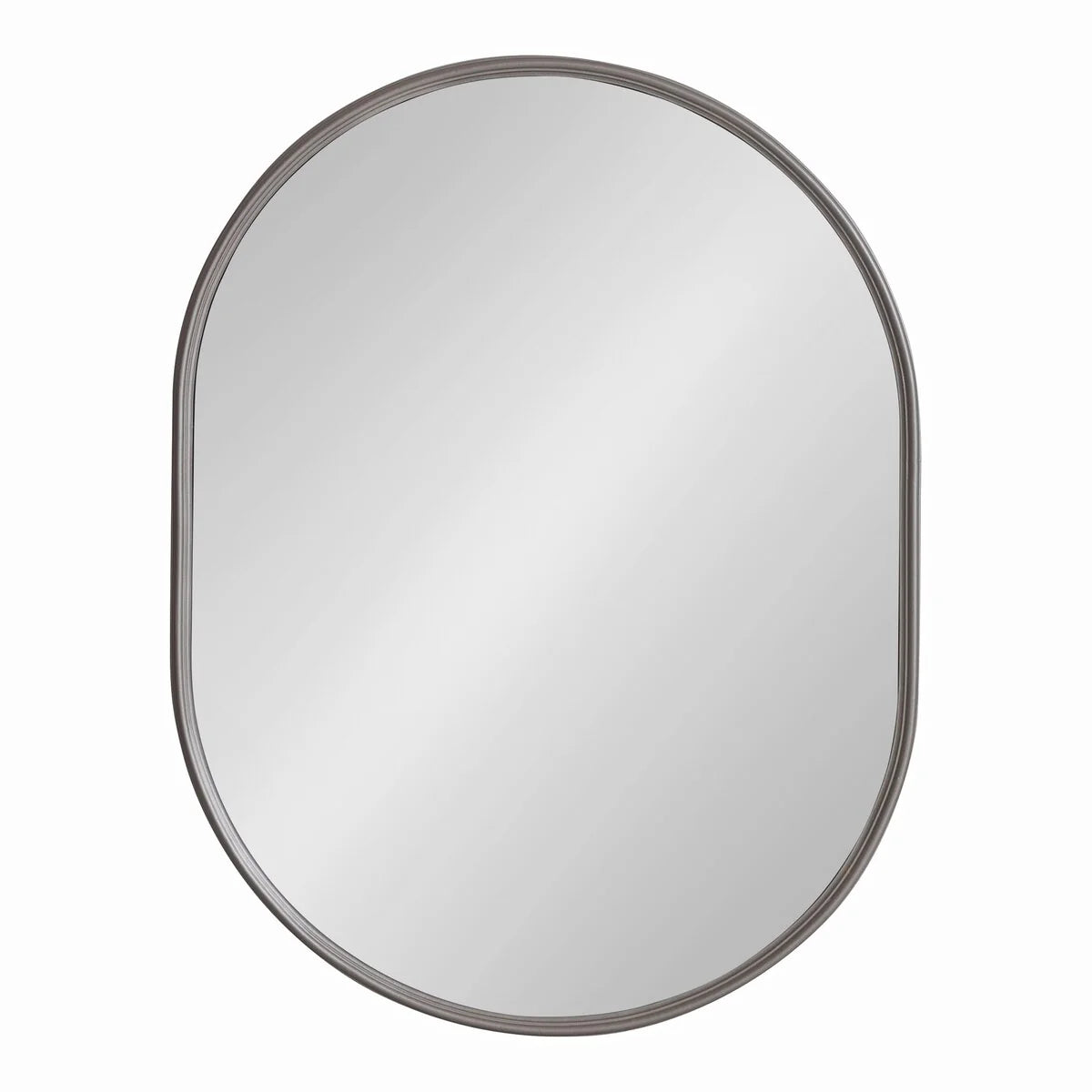 Modern Capsule Framed Wall Mirror, Decorative Oval Accent Mirror for Living Room, Bedroom and Entryway