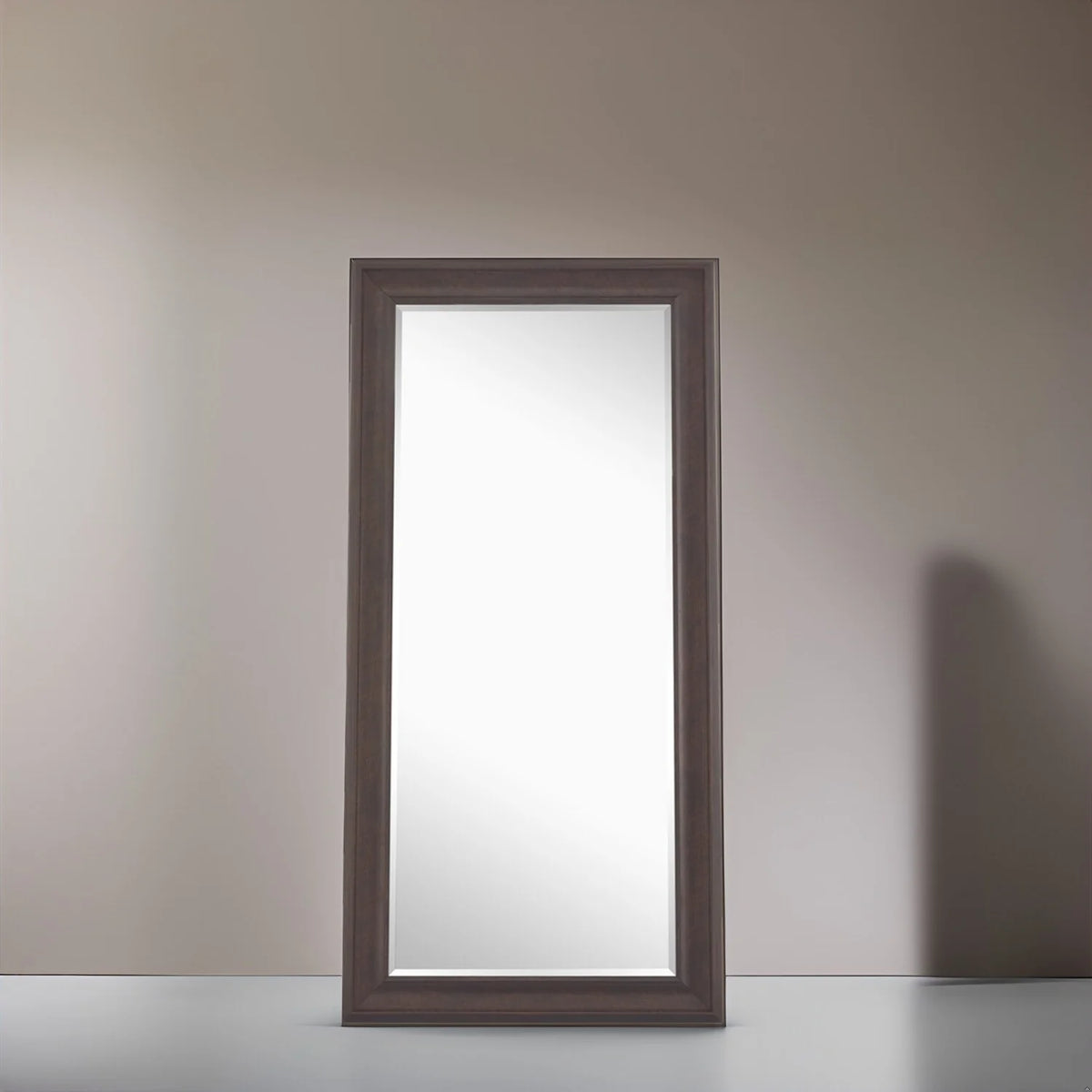 Tall Full Length Mirror, Oversized Rectangle Full Body Wall Mounted Mirror with Smooth Faux Wood Frame
