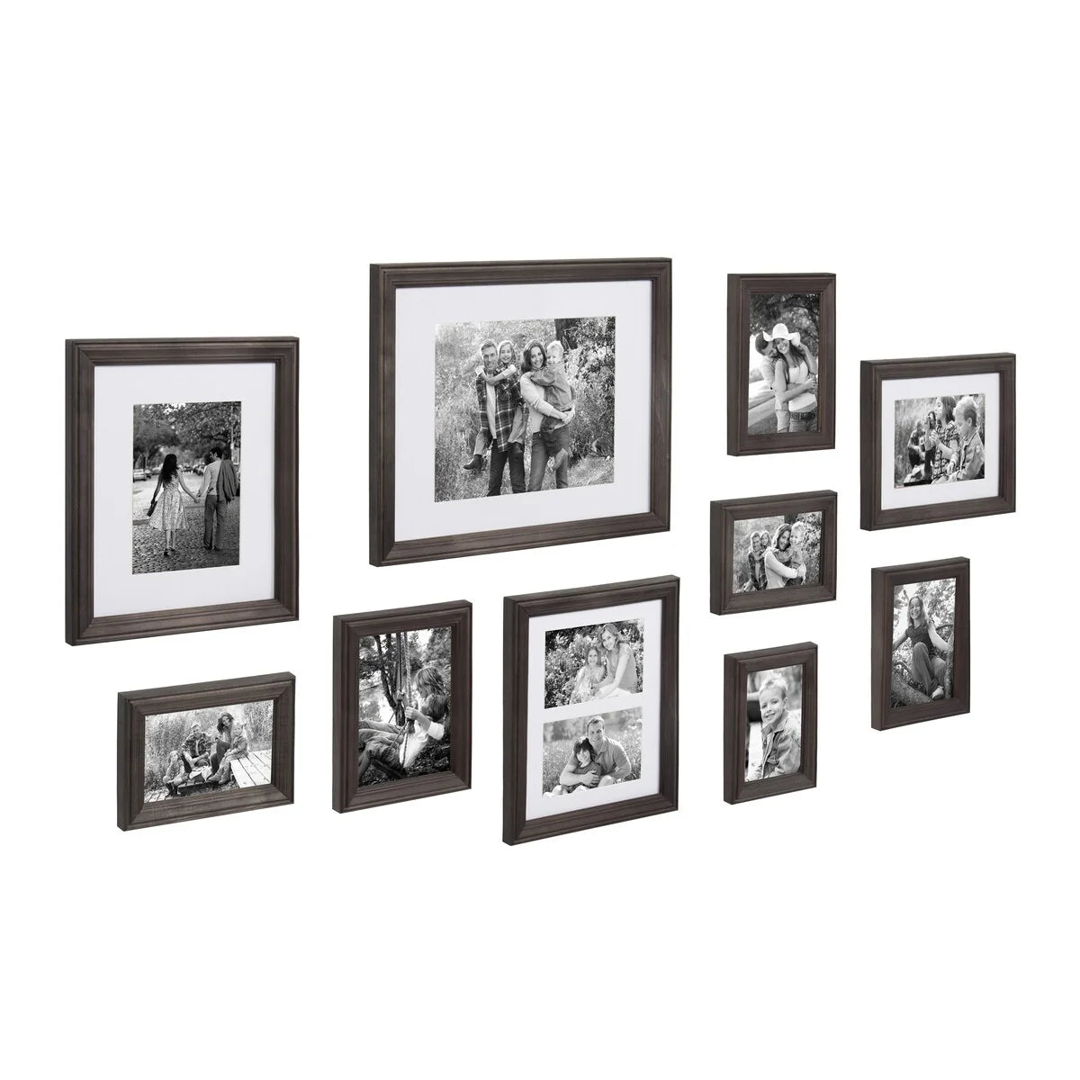 10-Piece Wood Gallery Wall Picture Frame Set, Decorative Photo Display Frames for Living Room, Bedroom and Home Decor