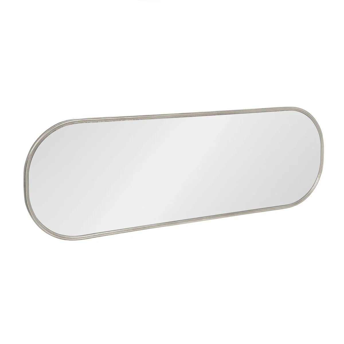 Modern Capsule Framed Wall Mirror, Decorative Oval Accent Mirror for Living Room, Bedroom and Entryway