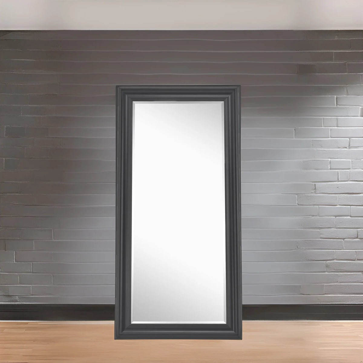 Tall Full Length Mirror, Oversized Rectangle Full Body Wall Mounted Mirror with Smooth Faux Wood Frame