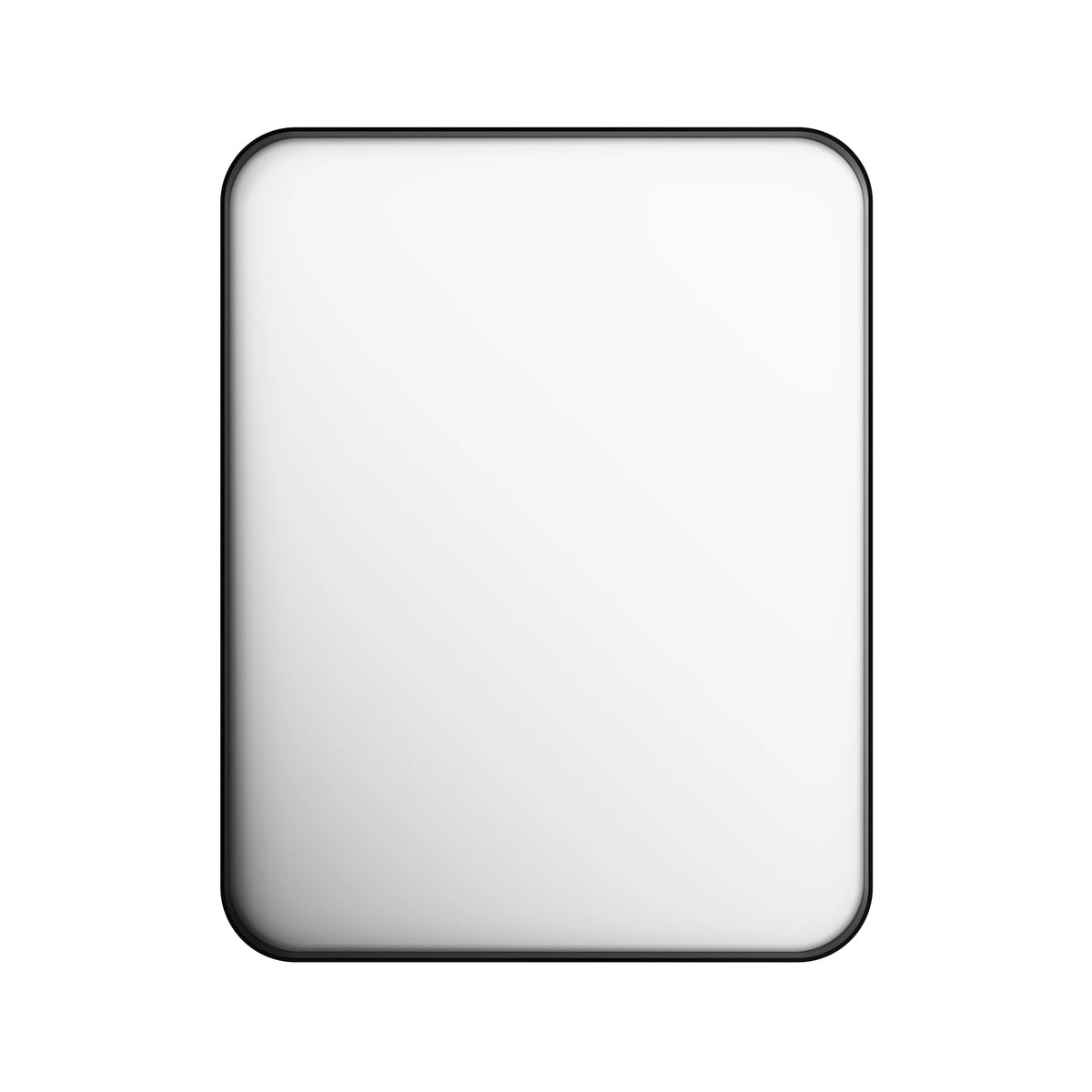 Aluminum Alloy Rounded Corner Vanity Mirror, Modern Wall Mounted Mirror for Bathroom, Bedroom and Home Decor