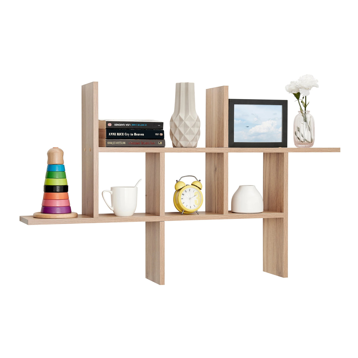 Cantilever Floating Wall Shelf, Modern Decorative Display Shelf for Living Room, Bedroom and Home Storage