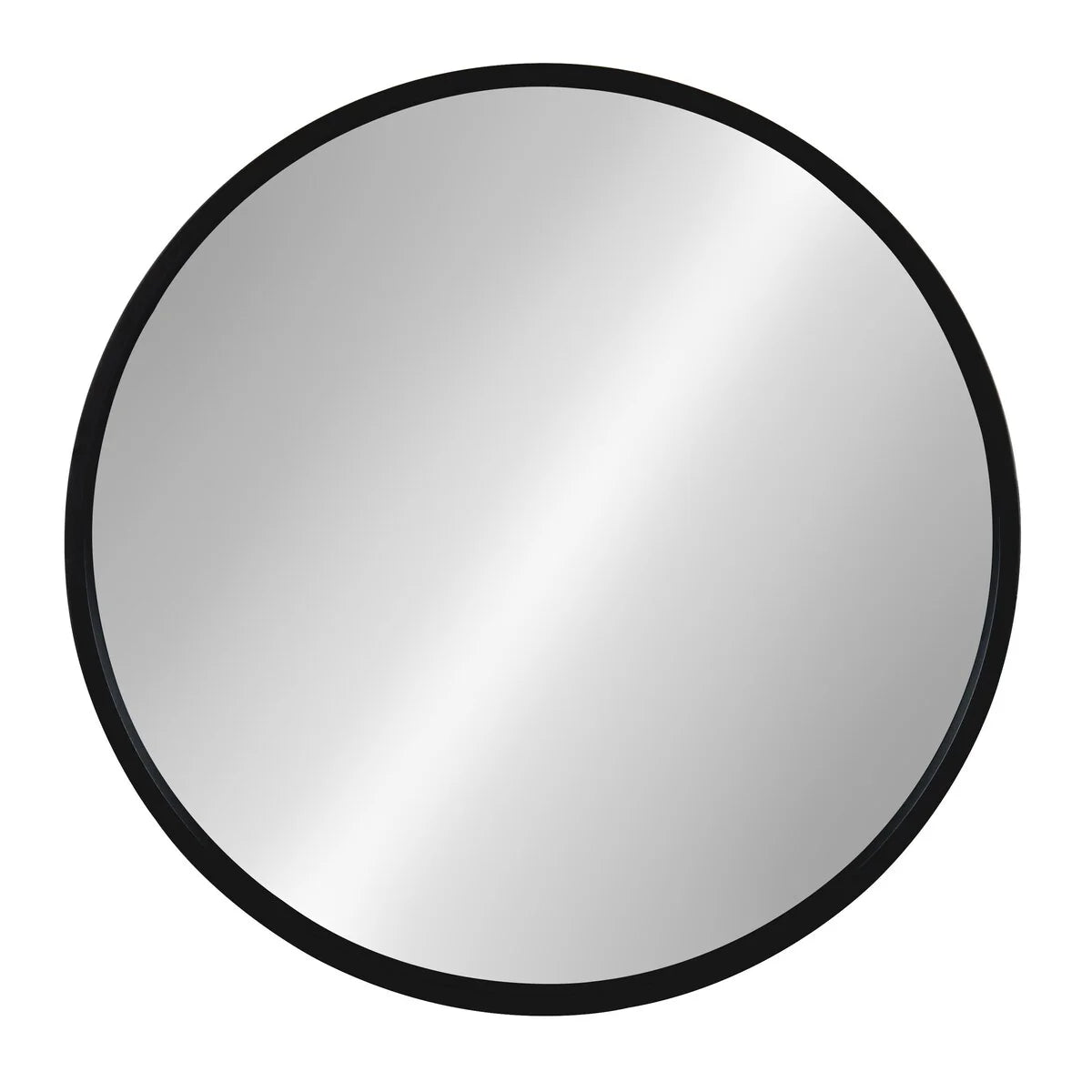 Round Wood Accent Wall Mirror, Modern Decorative Wooden Frame Mirror for Living Room, Bedroom and Entryway