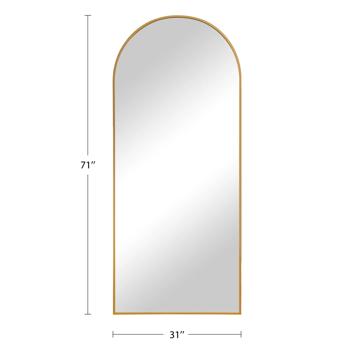 Arched Full Length Floor Mirror, Large Full Body Standing and Wall Mounted Mirror for Bedroom, Living Room and Home Decor