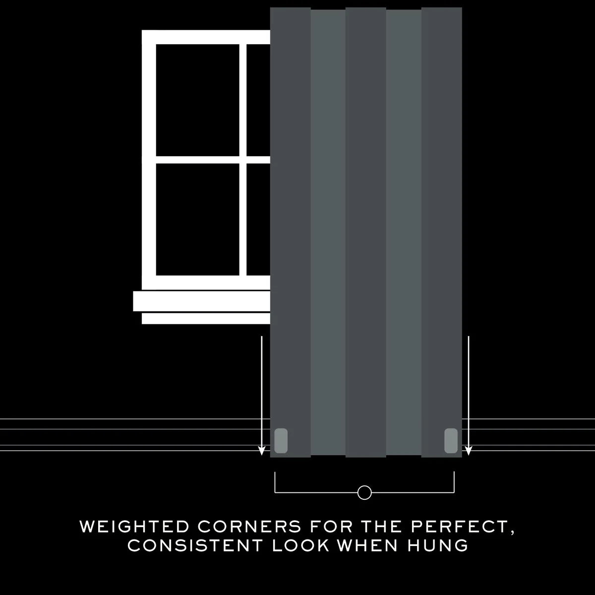 Blackout Curtain Single Panel, Back Tab and Rod Pocket Window Curtain