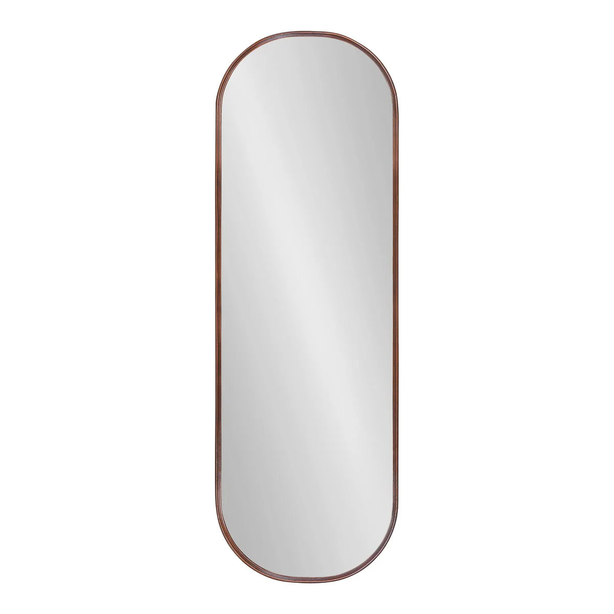 Modern Capsule Framed Wall Mirror, Decorative Oval Accent Mirror for Living Room, Bedroom and Entryway