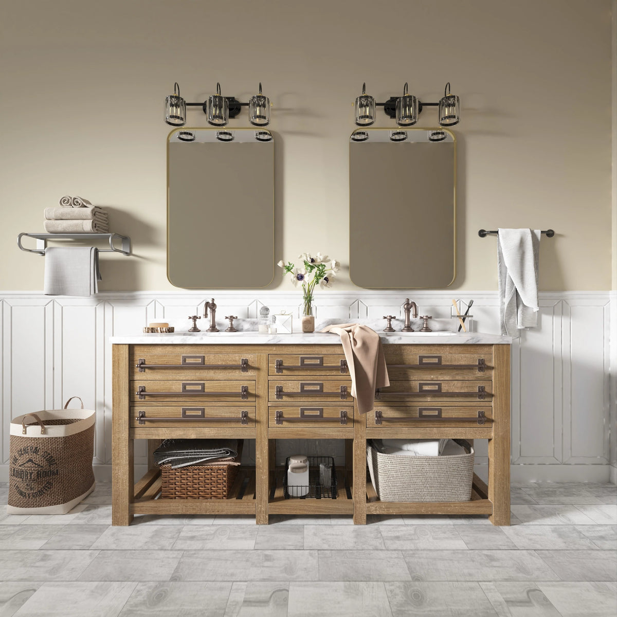 Aluminum Alloy Rounded Corner Vanity Mirror, Modern Wall Mounted Mirror for Bathroom, Bedroom and Home Decor