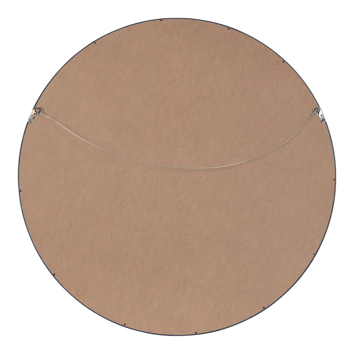 Round Wood Accent Wall Mirror, Modern Decorative Wooden Frame Mirror for Living Room, Bedroom and Entryway
