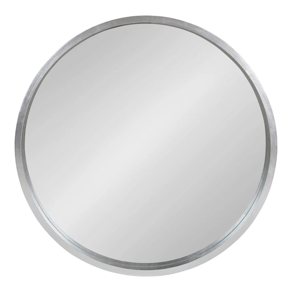 Round Wood Accent Wall Mirror, Modern Decorative Wooden Frame Mirror for Living Room, Bedroom and Entryway