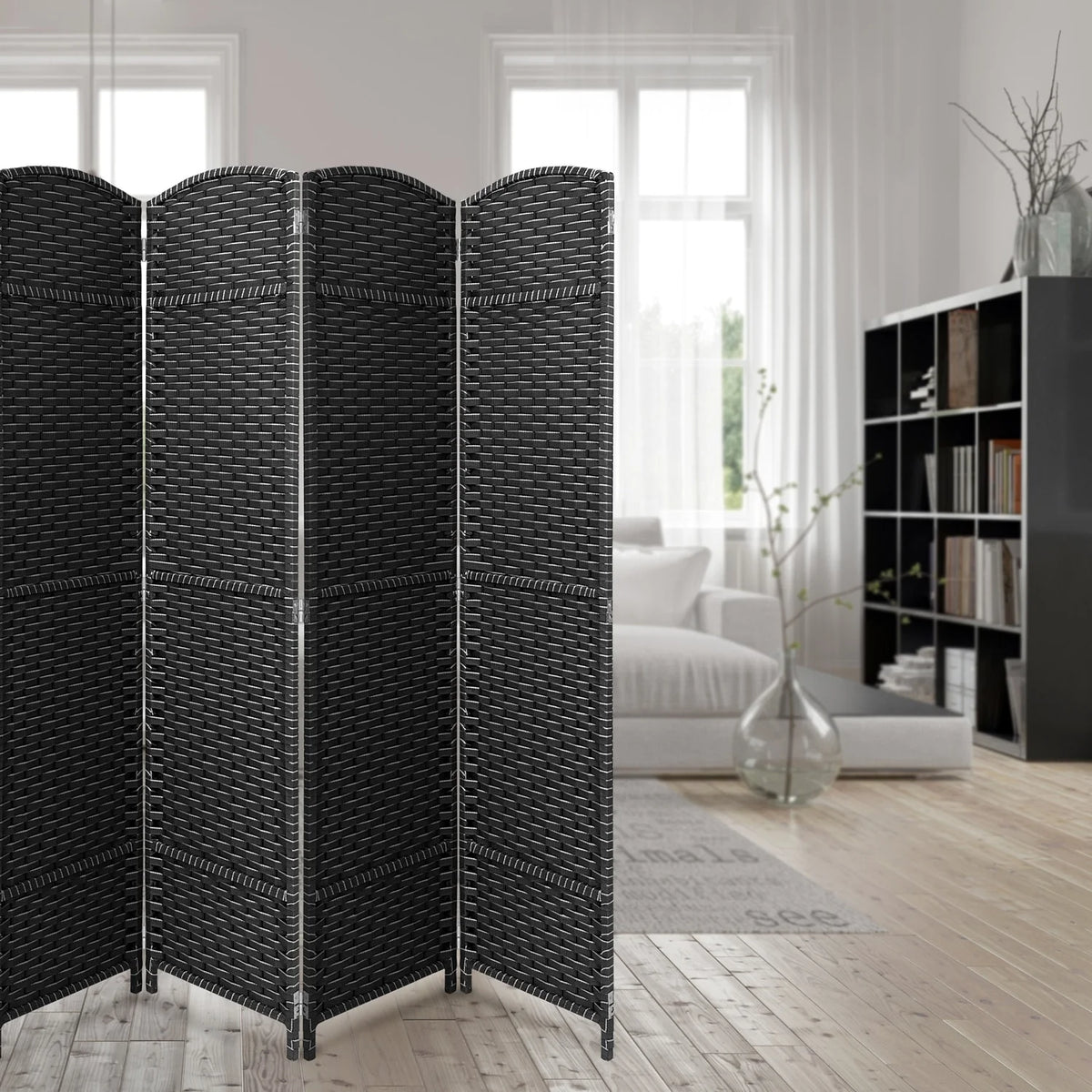Tall Folding Room Divider Screen, Portable Privacy Partition Wall Panel for Bedroom, Living Room and Office