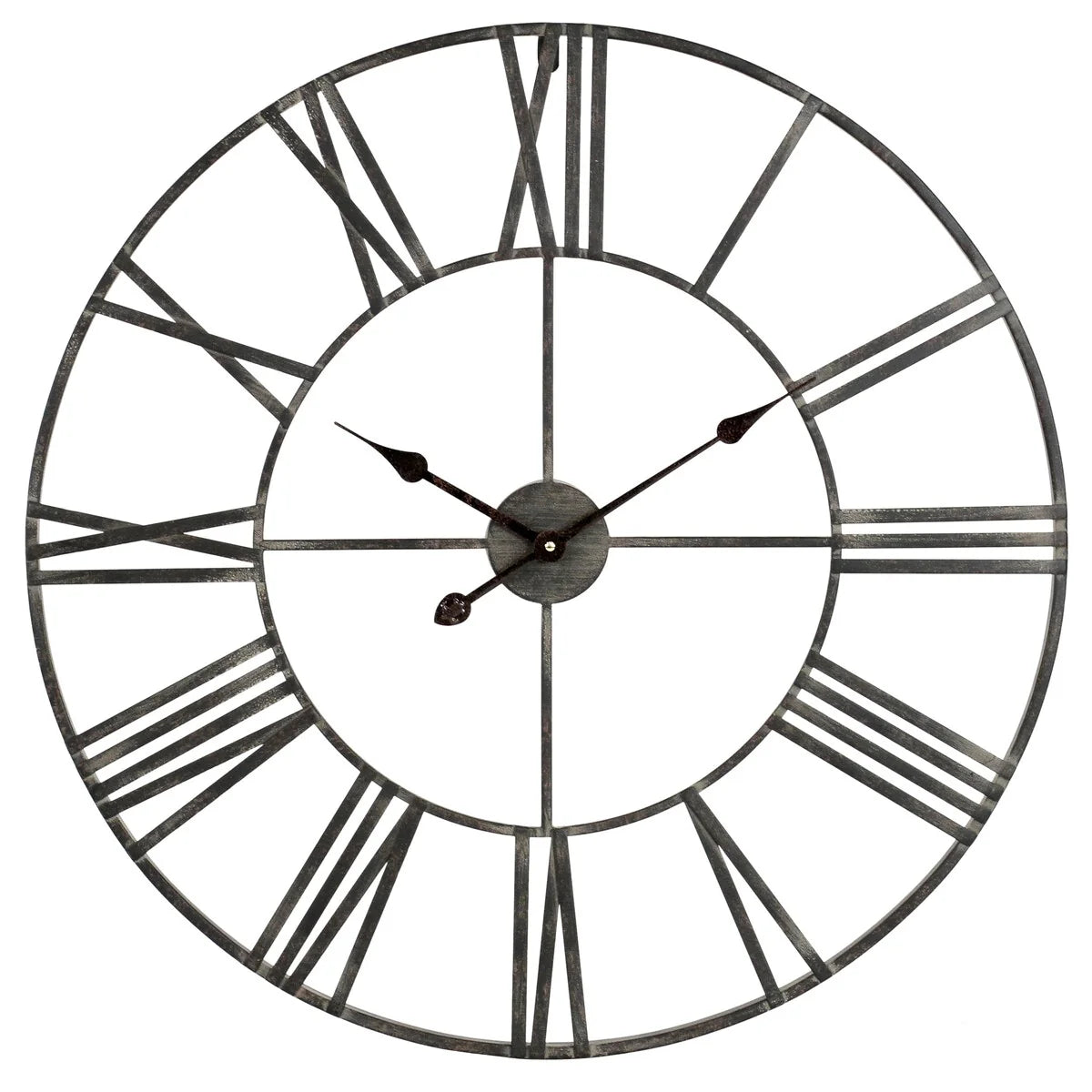 Modern Round Metal Wall Clock, Decorative Circular Hanging Clock for Living Room, Bedroom and Office